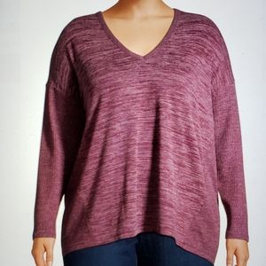 *BOGO* Terra & Sky V Neck Thermal Ribbed Top